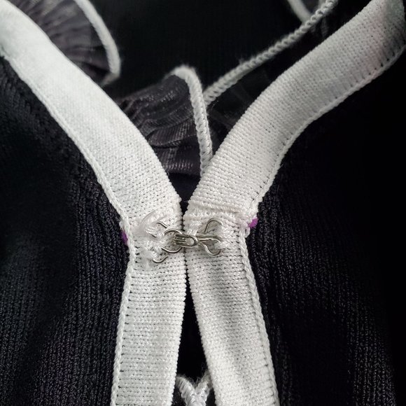 Talk of the Walk Boutique Size S Jacket Light Knit Ruffle Frilly Flyaway Duster - Picture 12 of 12